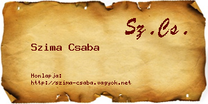 Szima Csaba névjegykártya